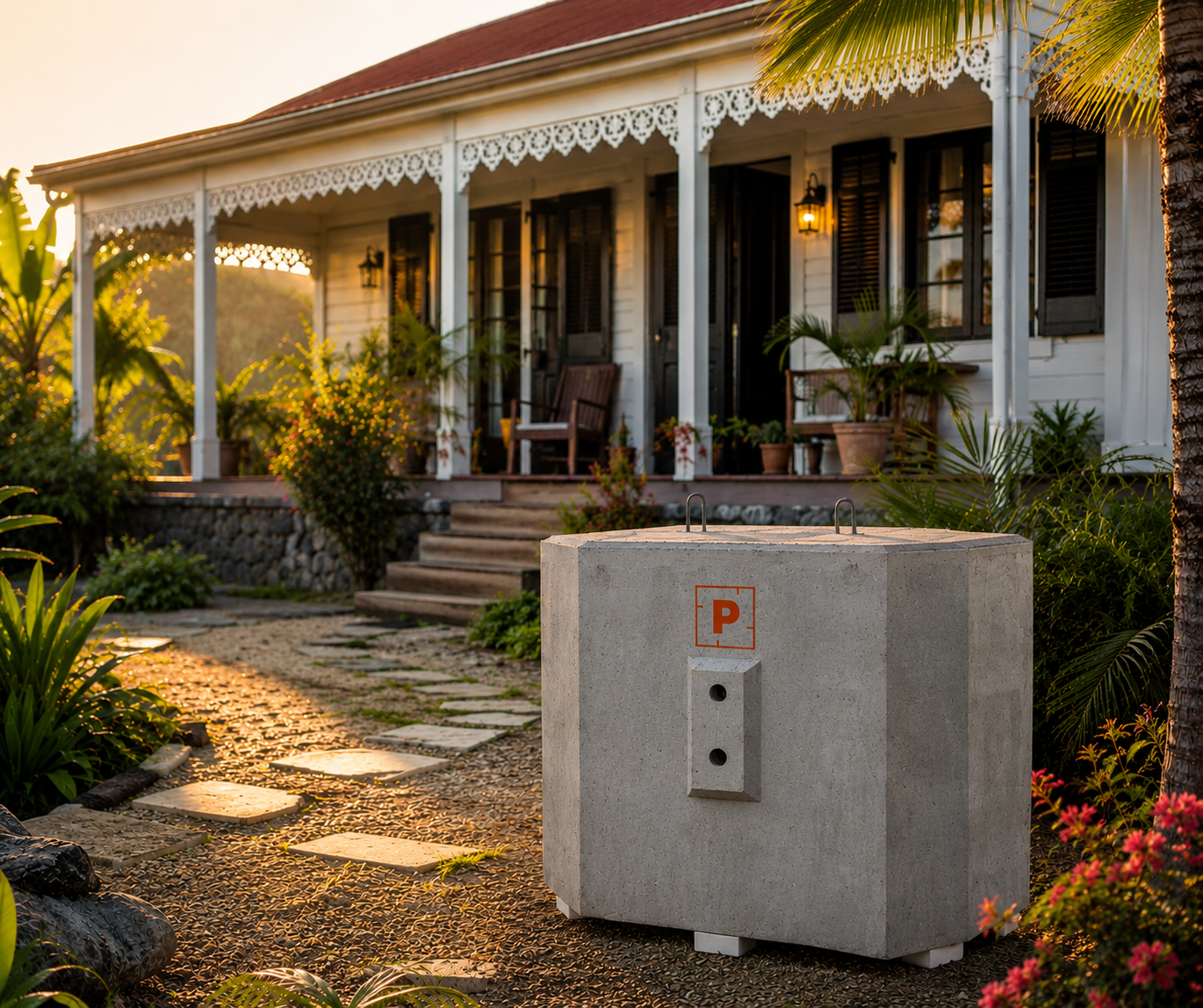 Microstation en béton PUROO Prefabloc La Réunion